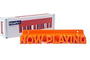 Noahrk Now Playing Vinyl-Schallplatten-Wandhalter – Jetzt spielt Vinyl-Schallplattenständer – Vinyl-Schallplatten-Wandhalterung, Display-Vinyl-Wandhalterung, Schallplattenregal, zum Aufhängen (orange)