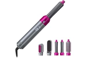 FANDANGO LIFE HACKS Hair Styler 5 in 1 - Volume e forma - Set completo Airwrap - Protecion per capelli Premium con effetto antistatico, Grigio