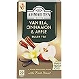 Ahmad Tea Fruit Black Tea | Vanilla, Cinnamon & Apple| 20 Teabag Sachets | 1 Pack