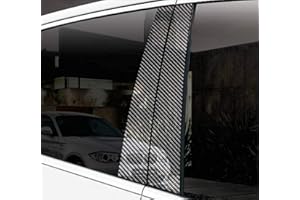 Oyddl - Lot de 6 autocollants en fibre de carbone B C - Pour pilier de porte - Compatible avec BMW E60 2004, 2005, 2006, 2007, 2008, 2009, 2010 - Accessoires