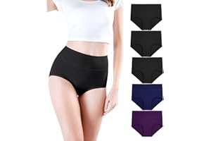 wirarpa Braguitas Culotte Algodón para Mujer Bragas de Cintura Alta Cómodo Faja Reductora Ajustan