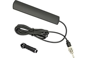 Huybaa 2PCS Antenne Radio Voiture 4G Universelle + Adaptateur Antenne Autoradio - Amplificateur de Signal FM/AM, Compatible avec Voitures, Camions, SUV (Noir)