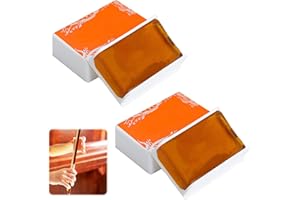 DEWFIGS ㅤ 2 Pièces Colophane Violoncelle, Colophane Naturelle pour Alto et Contrebasse Colophane Violon Transparente de Faible Poussière, Adhérence pour une Meilleure Qualité de Son, Inclus Étui de Protection