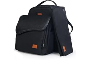 Gloppie 4 en 1 Sac à Dos à Langer & Sac à Bandoulière à Langer avec Matelas à Langer et Sac Biberon Isotherme pour Maman Papa Bébé