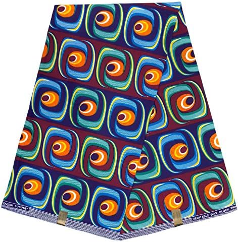 HITARGET African Wax Print 100% pure Cotton Fabric ORIGINAL per 6 YARDS