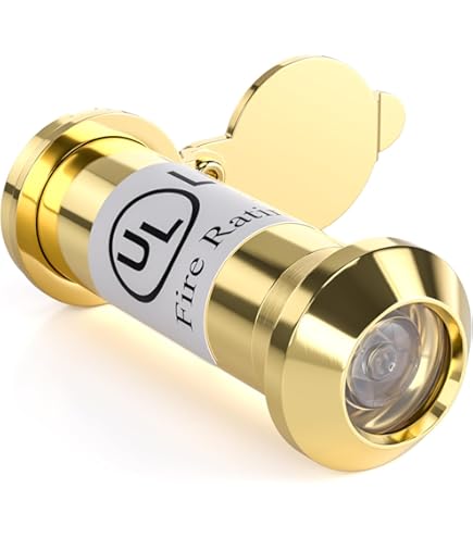 Sourcing Map Door View, Solid Brass 220-degree Door Viewer With