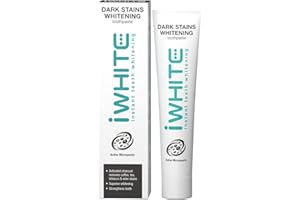 iWhite Pasta de Dientes Blanqueante 75ml - Elimina Manchas Oscuras y Blanquea los Dientes con Carbón Activado y Microperlas que te Ayudan a Eliminar Manchas y Tener Dientes más Blancos