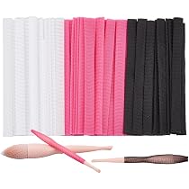 SUPERFINDINGS Make-up-Pinsel-Schutz – 150 Stück, Dehnbar, Mesh, 3 Farben, Wiederverwendbar