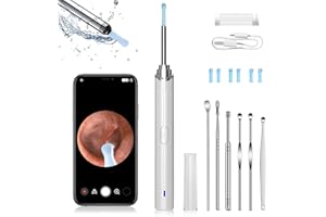 Ohrenschmalz Entferner Otoskop,Morix 1920P WiFi Ohrreiniger,Otoskop Kamera Wasserdicht mit 6 LEDs für iPhone,iPad und Android Smartphones (weiß)