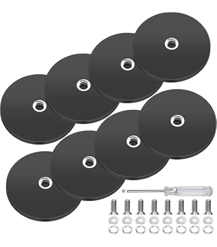 4 Magnetoni Al Neodimio Gommati - Diametro 66mm, Con Filettatura M6, Portata 10kg - Foto 7