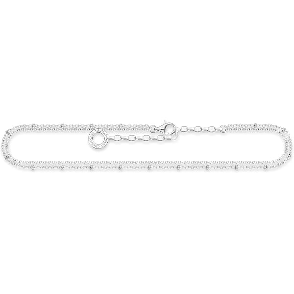 Thomas Sabo Bracelet De Cheville Argent 925 Avec Plume AK0008-001-21-L27v - Chaîne Cheville Charm Club