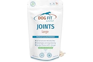 DOG FIT by PreThis® Joints | Protection des articulations pour Chiens | Large | arthrose, Luxation de la rotule, hernie discale, spondylose & prévention | glucosamine, MSM, collagène