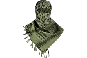SHOPUKASA Cotton Shemagh Tactical Military Scarf Palestine Scarf Keffiyeh Head Neck Wrap gifts for Men & Women + Paper Bag
