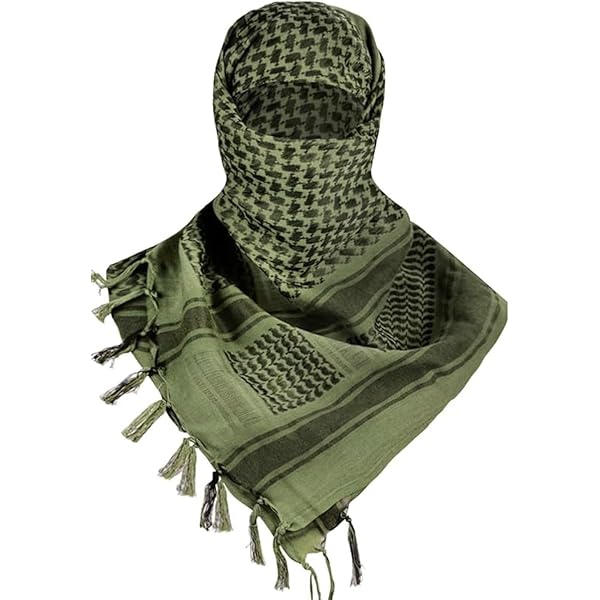 Arafat Arabic Scarf Scarf Keffiyeh Kafiya Shemagh Desret Palestine Igal Agal Set by Bethlehem Gifts TM, Black/White, Large and X-Large, Black, Large and X-Large