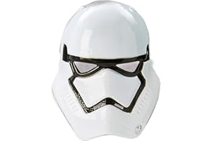 Star Wars RUBIES Officiel - Masque Stormtrooper pour Enfants - Taille Unique - Accessoire pour Compléter le Déguisement - Masque en PVC Blanc et Noir avec Attache Élastique