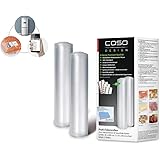 CASO Profi- Folienrollen 30x600 cm / 2 Rollen, für alle Balken Vakuumierer, BPA-frei, sehr stark & reißfest ca. 150µm, kochfe