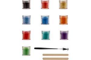 Nurila Farbe für Gießpulver 5g, Farbpigmente für Gießpulver, Mica pulver 10 Farben, Gießpulver Farbe für Seifenfarbe, Schmuckherstellung, Epoxidharz, Kerzenherstellung, Badebomben, Kosmetischer