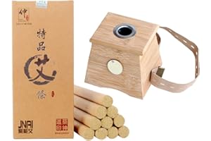 EightSpace Moxa-Rollen Moxa-Sticks, chinesisches Wermholz, Moxibustion, zur Schmerzlinderung, für milde Moxibustion (Box mit 10 Rollen) (Moxa-Box + Moxa)