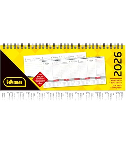 Zettler Umlegkalender 2026 – Tageskalender 8x10,8 Cm Mit Stundeneinteilung | Deutscher Bürokalender Mit 384 Seiten