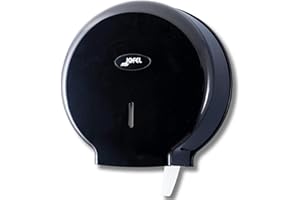 SAN JAMAR Jofel Valor - Dispensador de Papel higiénico de plástico de 9 Pulgadas, Color Negro