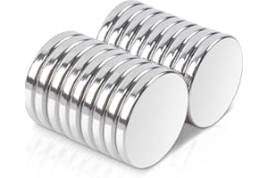 MAGXCENE 18 Pezzi Magneti al Neodimio 20x3mm, Magneti per Frigorifero,Mini Calamite Piccole Calamita Rotondo Calamite Potenti, Magneti Neodimio per Frigo, Lavagne, Porte, Artigianato, Mappe