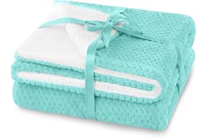 ‎AMELIAHOME AmeliaHome Koc z Barankiem 130x180 cm Delikatnie Pikowany Mikrofibra Plusz Turkusowy Shleepy