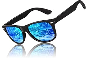 LINVO Polarised Sunglasses for Men Women UV400 Protection Shades 80's Retro Style Driving Cycling Sports Fishing Travel Sun glasses