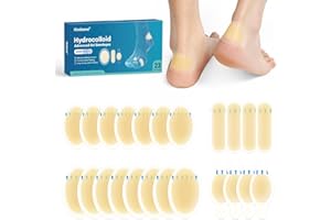 Kimihome Pack of 23 Blister Plasters - Waterproof Hydrocolloid Plasters - Adhesive Blister Pads for Heel, Foot, Toes - Gel Bladder Chshions for Prevention & Recovery (Variety Pack)