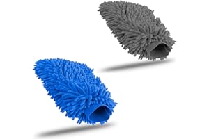 KUNSTIFY Rękawica do mycia samochodu, akcesoria samochodowe, ściereczki z mikrofibry, zestaw do czyszczenia samochodu, ściereczka z mikrofibry, zestaw do pielęgnacji samochodu, ściereczka z nanowłókna