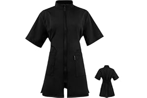 Holibanna Husdjursvård Smock Hundvårdsförkläde Med Fickor Och Hel Dragkedja Hund Katt Trimning Arbetskläder Frisörjacka För