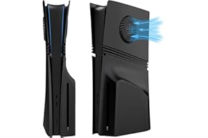 DOBEWINGDELOU Faceplate pour P5 Pro Disc Edition avec ouverture de refroidissement et filtre à poussière, couvercle de console de rechange Noir