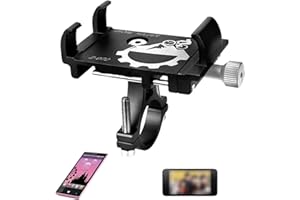 YuanYouTong Bike Phone Holder, Motorbike Phone Holder, Universal Bicycle Phone Mount, Cycling Handlebar Clamp for iPhone 15 14 13 12 11 Pro Max Plus XS XR X Samsung, 3"-6.8" Mobile Phones