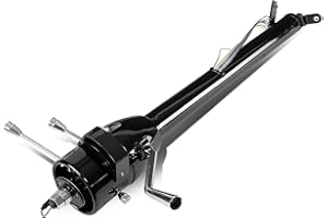DNA Motoring SC-AT32-BK 32 Zoll Hot Rod Tilt Auto Automatischer Stil Lenksäulenschaltung Kompatibel mit Chevy GM 55-59, Pulverbeschichtet Schwarz