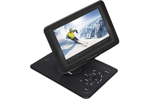 EBOXER 13.9" Portable HD DVD Player with 16:9 270°Swivel LCD Screen Supports Game & TV Function, Compatible with AVI, EVD, DVD, SVCD, VCD, CD, CD-R/RW Direct Play in Formats MPEG-4 & JPG(UK)