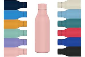 Mi Ko Mi Ka Botella de Agua de Acero Inoxidable - Botella Térmica Reutilizable de Diseño 550ml | Sin BPA | Mantiene 24H Frio / 12H Calor | Termo y Hermética - Doble Pared a Prueba de Fugas (Rosa)