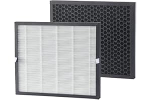 Filtro HEPA 2in1 e Filtro di Ricambio Filtro a Carbone Attivo per Greenmigo Deumidificatore 55L WiFi(ALPHA-AF55 WiFi) Deumidificatore Ambiente, Bianco/Nero
