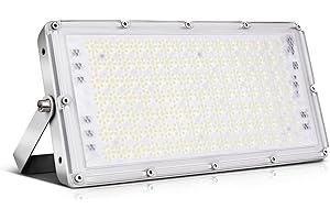 Ankishi 100W LED Floodlight Outdoor, Super Bright 10000LM Outdoor Security Lights, IP65 Waterproof Flood Lighting, 6500K Cool White Wall Light Outdoor Lights for Garage Patio Backyard Front Yard