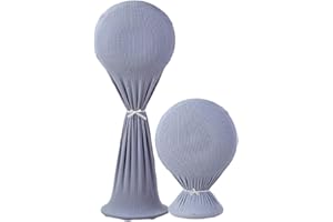 Treer Cubierta de Ventilador Elástico, Funda Protectora para Ventiladores Antipolvo Fundas de Ventilador para Ventilador de Pie, Ventilador Eléctrico (Dos tamaños,Gris Claro)