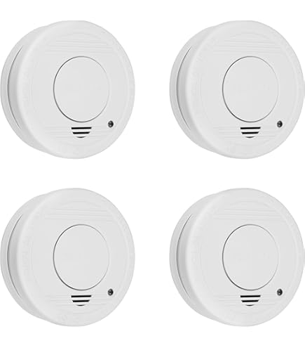 SEBSON® 10 Jaar Rookmelder incl. Magneethouder, DIN EN 14604 Gecertificeerd, Foto-elektrische Rookmelder, Lithium Batterij met lange Levensduur, Set van 4