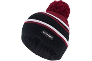 Island GREEN Mens Knitted Beanie Windproof Thermal Golf Bobble Hat