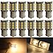 Produktbild AMAZENAR 12-Pack 1156 7506 1141 1003 1073 Warmweiß 3000k Licht 12V-DC, 5050 27 SMD Auto Ersatz für Innen RV Wohnmobil Blinker Licht Lampen Schwanz BackUp Glühbirnen