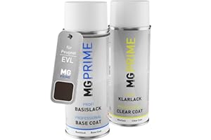 Peinture Voiture Bombes aérosols pour Peugeot EVL Gris Platinium Metallic/Nimbus Grey Metallic Basislack Klarlack Spraydose 400ml