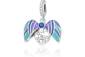 Rimgoris 925 Bracciali In Argento Sterling Famiglia Mamma Rose Glod Blocco Sempre Insieme Due Impronte Di Bambino Apribile Madre E Figlia Zaffiro Ali D'Angelo Abito Da Sposa Bacio