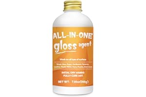 1DFAUL 200ml Decoupage Glue Gloss Finish, Varnish & Sealer, All in One Craft Glue Quick Dry, Anti Scratch & Wear Resistant, Waterproof, for Wood, Paper, Clay, Fabric & More