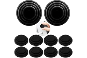 OTAIVE 10 Pcs Car Door Shock Absorber,Car Door Shock Absorption Pad,Self-Adhesive Car Shock Stickers,Soundproof Door Edge Protector Fit Most Types of Cars,Door Edge Guard Bumper Cushion(Black)