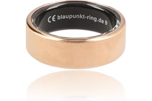 Blaupunkt Smart Ring PRO | kein ABO | Keine unsichere Cloud | Titan | Schritte, Schlaf, Puls, Blutsauerstoff SpO2, Kalorien, HRV, Sport-Aktivitäten | IP68 | für Android und iOS | Rosegold | Größe 9
