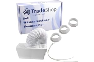 ‎TRADE-SHOP Universal Kondensator-Set für Abluft-Wäschetrockner wie Blomberg Bluesky Bomann Bosch Brandt Bruder Bush Candy Caple Cata Cda Clatronic Creda uvm.