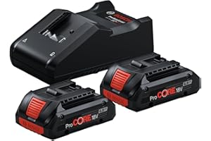 Bosch Professional 18V System Akku Starter-Set: 2x ProCORE18V 4.0Ah Akku + Schnellladegerät GAL 18V-40
