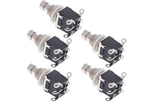 LKRXW 5 Stück DPDT 6-polig Gitarren Effektpedal Fußschalter True Bypass Gitarrenschalter Momentschalter Gitarreneffekt Pedal Schalter Druckknopf Fußtaster AC 250V/3A 125V/6A