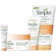 Brand Simple Protect and Glow Bundle Set includes Clay Mask 50ml, Clay Polish 150ml, Face Moisturiser Triple Protect SPF 30 40ml and Face Hydrating Gel 50ml